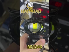 80V diseño de búho blanco amarillo anillo acrílico motocicleta LED focos