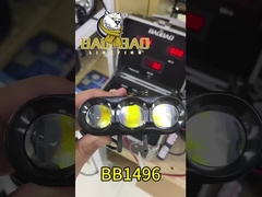 Motocicleta Proyector de color amarillo y blanco Luz LED Actualización de focos Accesorios
