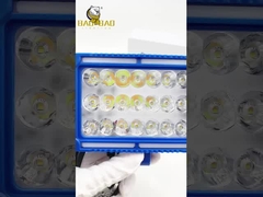 21 LED Blanco Amarillo Flash Aluminio Luz delantera de la carcasa azul de la motocicleta