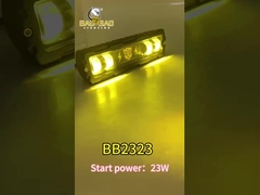 Metal pesado de calidad Blanco amarillo de doble color Motocicleta faro LED Luz de trabajo al aire libre