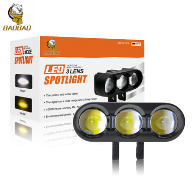 Motocicleta Proyector de color amarillo y blanco Luz LED Actualización de focos Accesorios