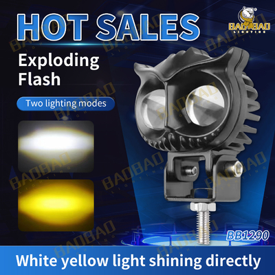 2 LED Buho Amarillo Blanco Flash Color MINI Proyector Luz Para Motocicleta