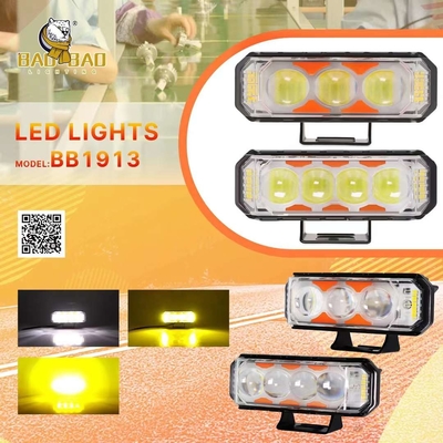Estilo rectangular Amarillo Azul Rojo Blanco Alto brillo Motocicleta Spotlight