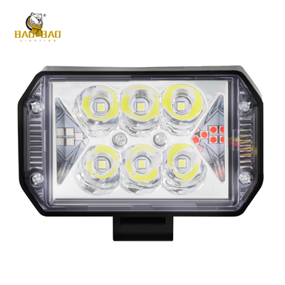 Blanco Flash Azul Rojo Luz delantera de metal LED Luz de niebla de la motocicleta