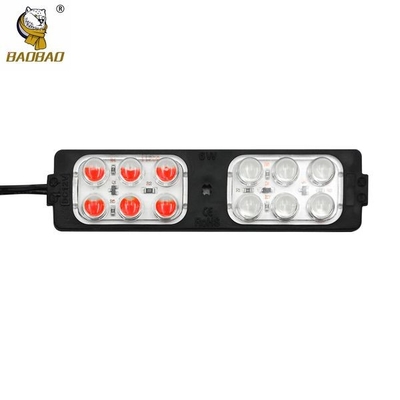12V de plástico rojo azul intermitente de luces de lujo de 12 perlas lámpara de módulo