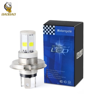 12v H4 H6 BA20D Blanco Color Metal LED Motocicleta interior bombilla para Honda Suzuki