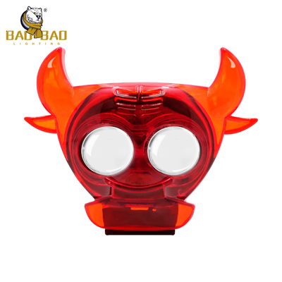 80V Bull Shape RGB Flash 2 Perlas Proyector auxiliar Luz de niebla para bicicleta
