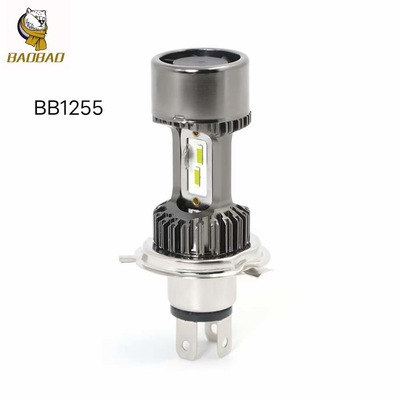 Bulbo LED H4 de 12 V de metal blanco con ventilador de luz interior de motocicleta