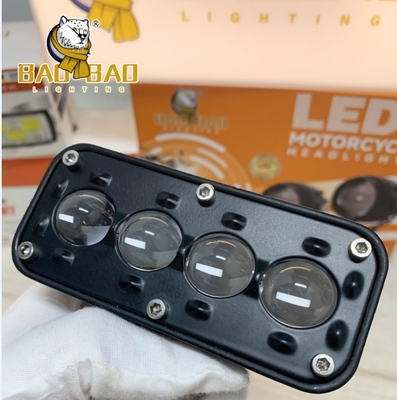 6 cuentas luz de niebla de aluminio blanco amarillo flash de doble color pieza de repuesto de motocicleta