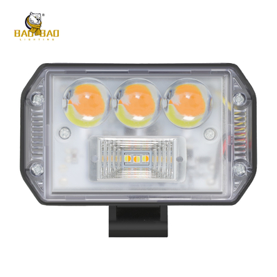 80V LED Trabajo Metal ligero Blanco Amarillo de doble color parpadeante Piezas de repuesto de motocicleta