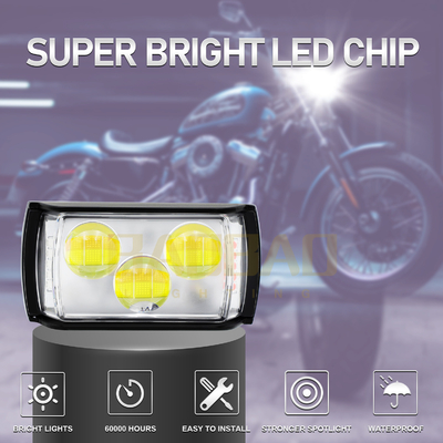 80V 3 cuentas de metal de doble color parpadeante rojo azul Motorycylce LED luz del centro de atención