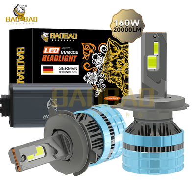 H4 160W Iron Car Led Headlight Bulb S22 Blanco Partes de automóviles de alta potencia