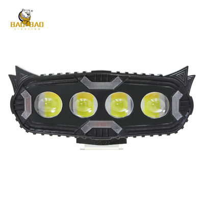 Proyecto de advertencia de plástico rojo azul Luz Blanco Amarillo de doble color Luz de niebla de motocicleta