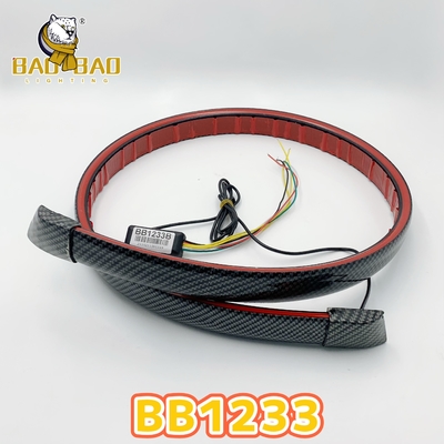 Luces para automóviles de fibra de carbono, barras, luces traseras, decoración de piezas, baúl, luz LED, piezas de automóviles