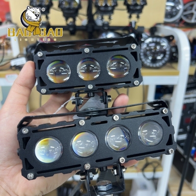 40 Watts 50 Watts Full Metal Ojos del Diablo Rojo Blanco Amarillo Dual Color Motocicleta Luz de Niebla LED