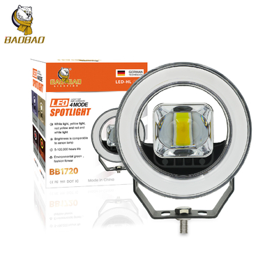 4.5 pulgadas red red devil eyes faro LED para coche para motocicleta piezas de auto