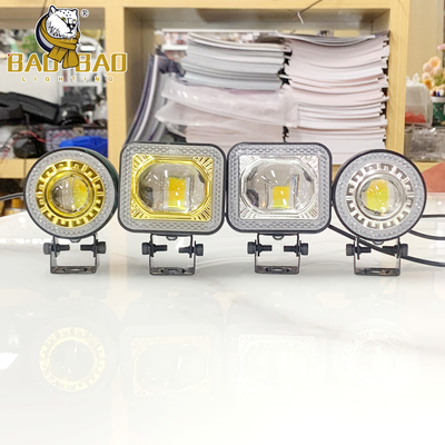 Aluminio Blanco Amarillo Parpadeante 12V 24V Motocicleta Linterna RGB Anillo LED Luz de Niebla